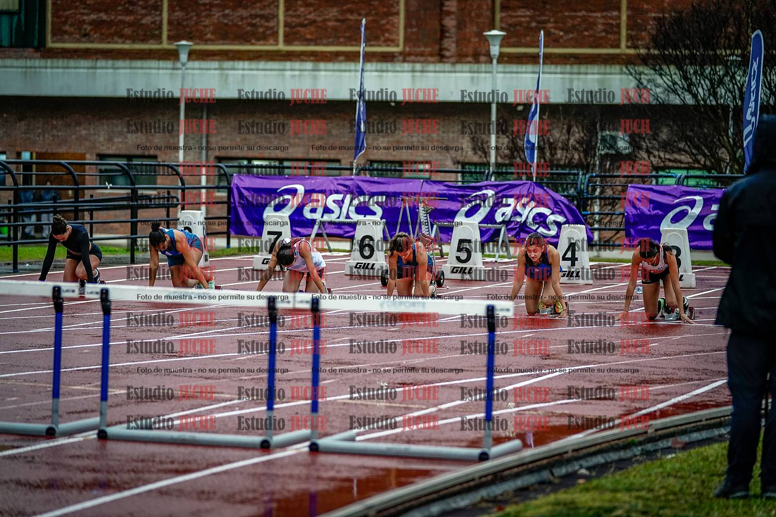 Fotos de los 100 m con vallas de mujeres - heptatlón 1