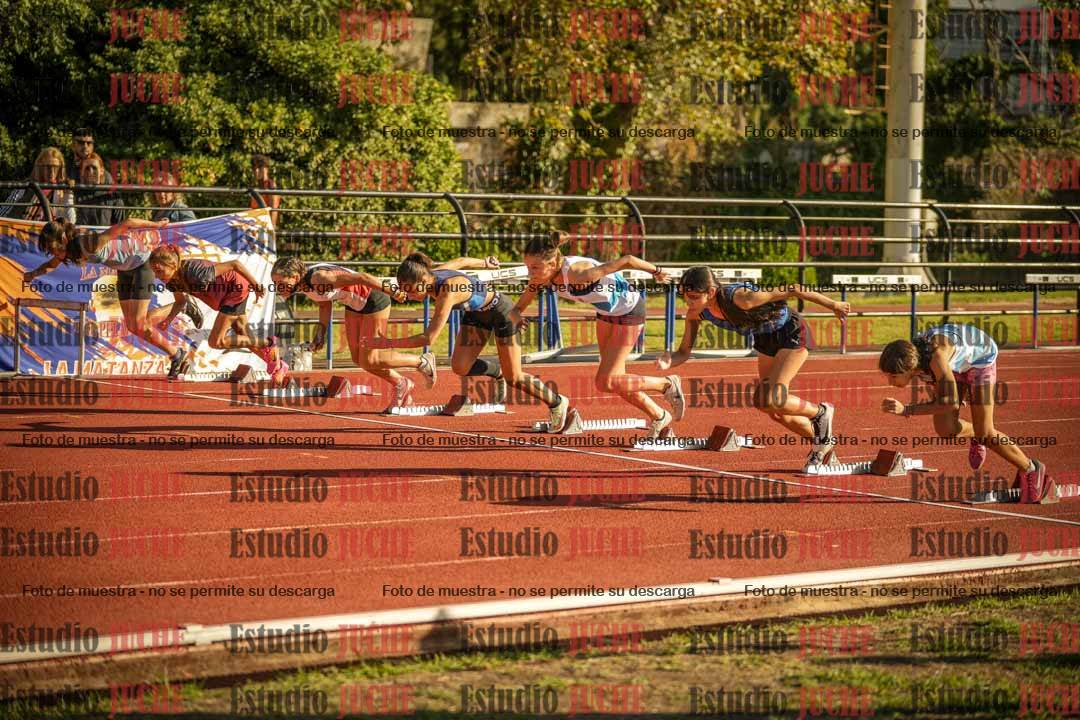 Fotos de los 80 m con vallas de mujeres - U16