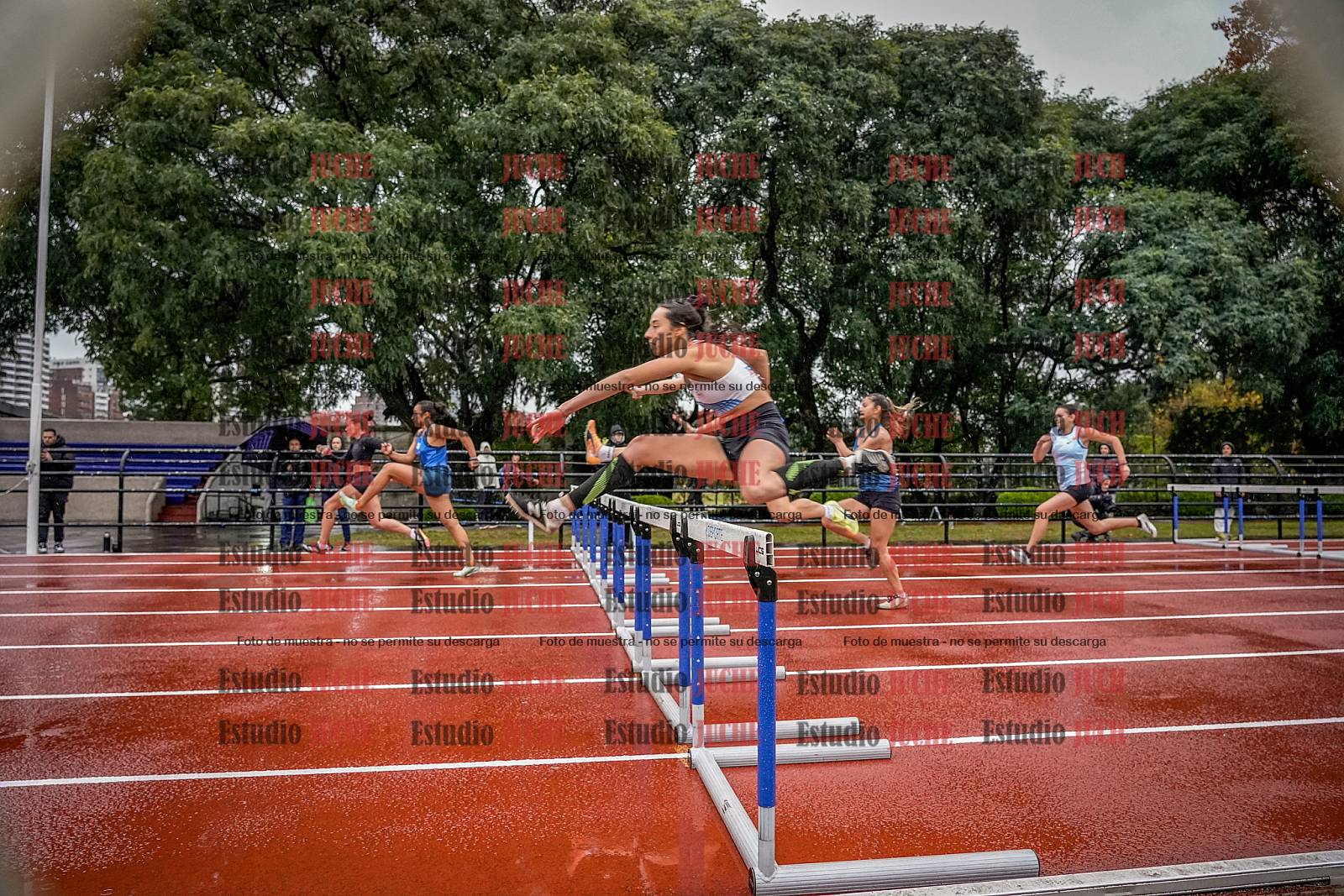 Fotos de los 100 m con vallas de mujeres - heptatlón 1