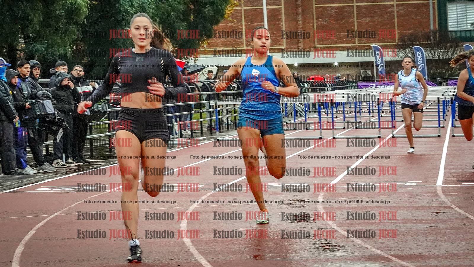 Fotos de los 100 m con vallas de mujeres - heptatlón 1