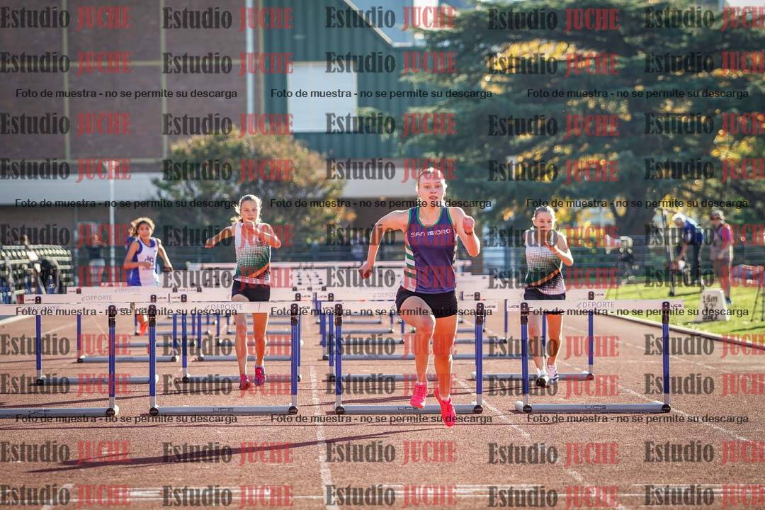 Fotos de los 80 m con vallas de mujeres - U16
