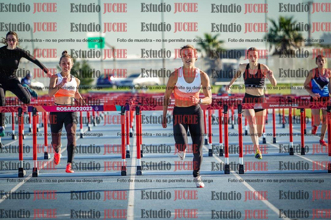 Fotos de los 100 m con vallas de mujeres