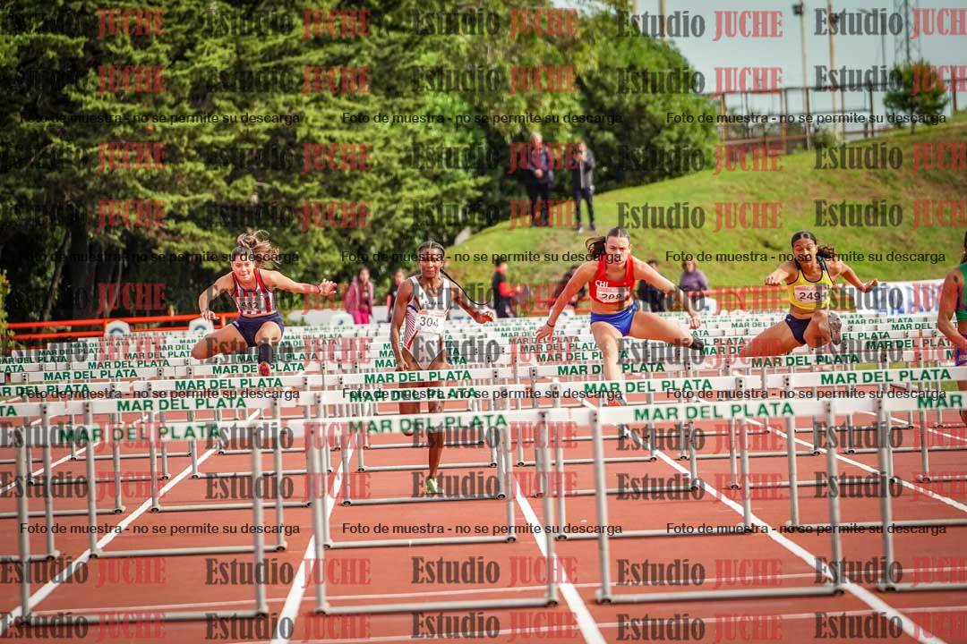Fotos de los 100 m con vallas de mujeres