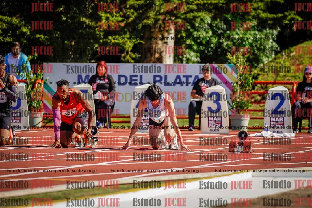 Fotos de los 100 m llanos de varones - deca 1