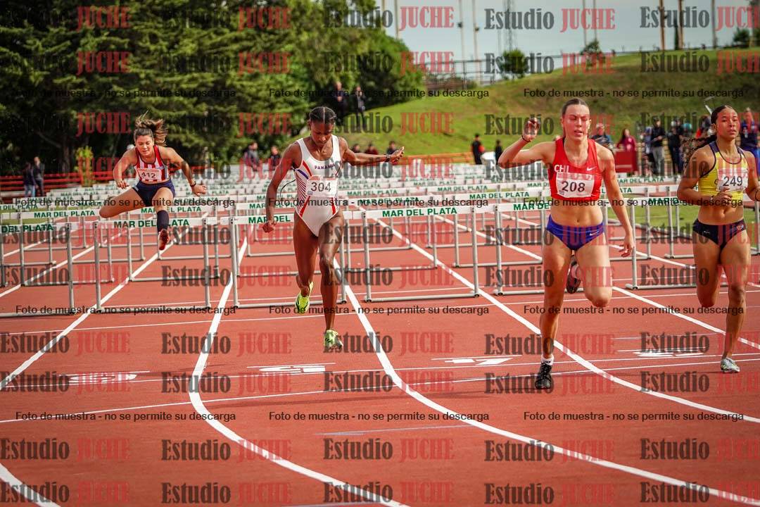 Fotos de los 100 m con vallas de mujeres