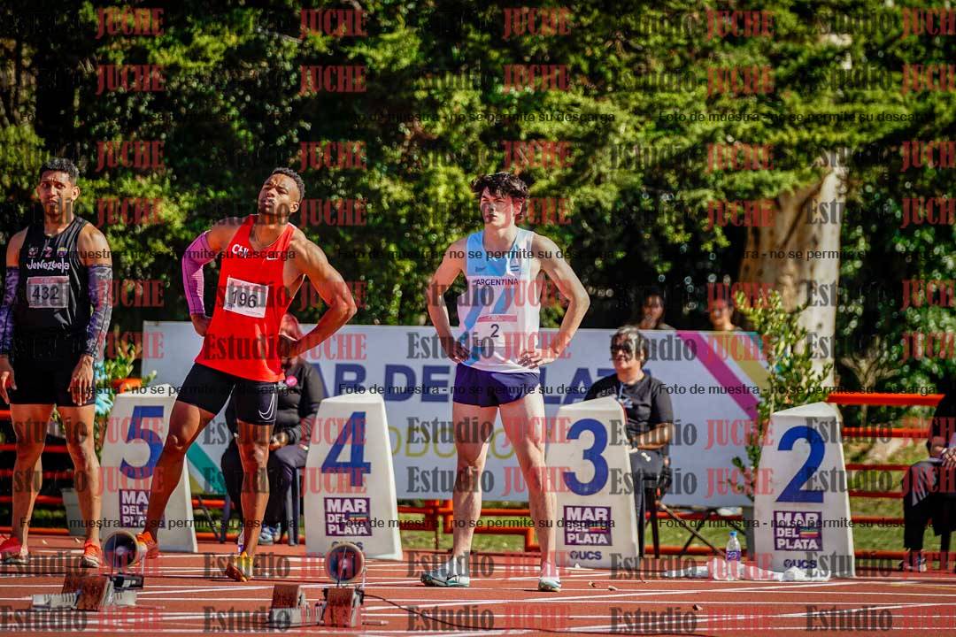Fotos de los 100 m llanos de varones - deca 1
