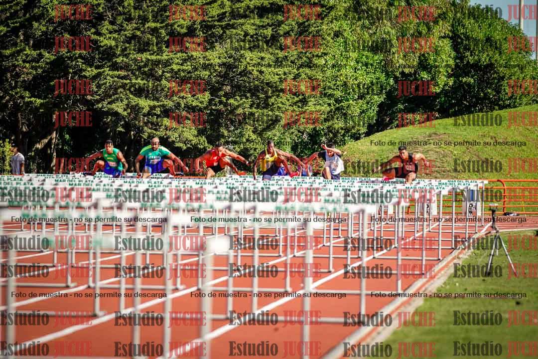 Fotos de los 100 m con vallas de varones - deca 6