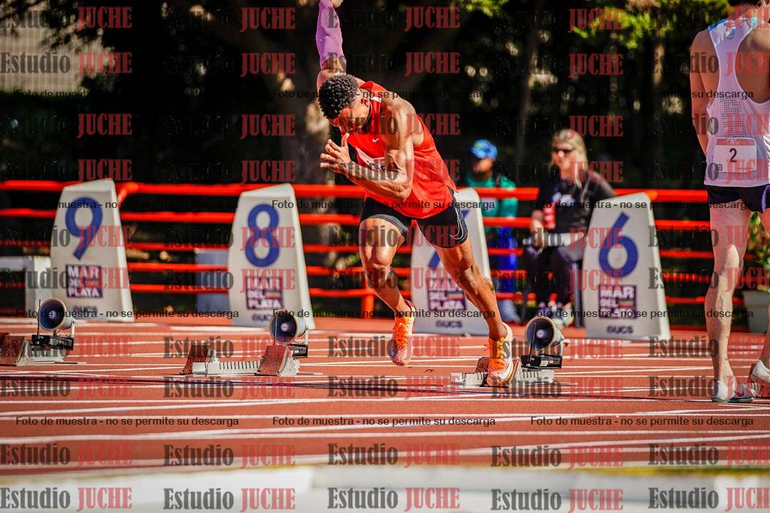 Fotos de los 100 m llanos de varones - deca 1