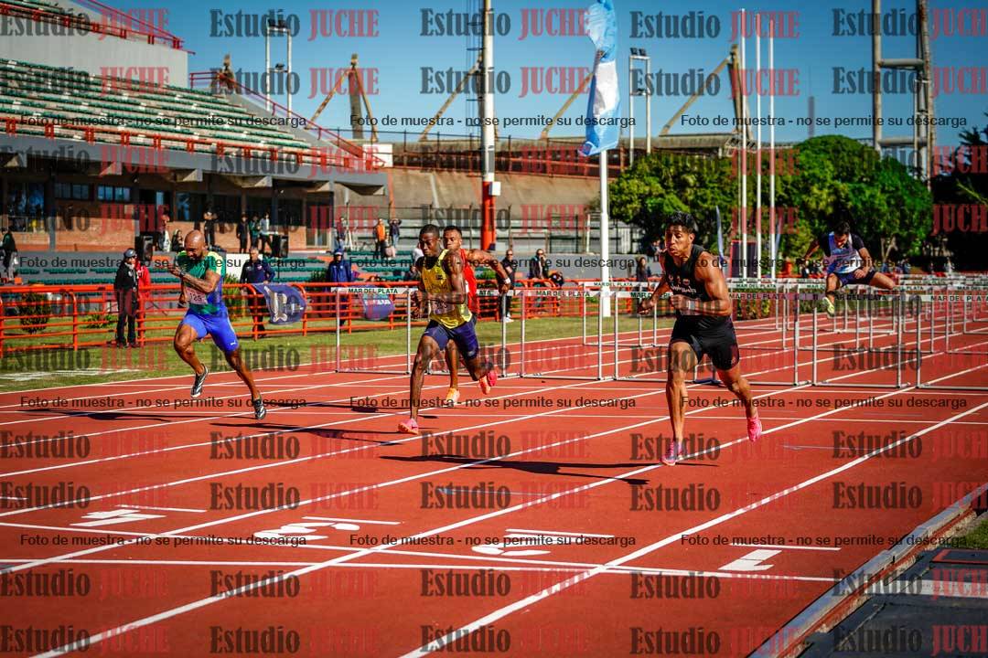 Fotos de los 100 m con vallas de varones - deca 6