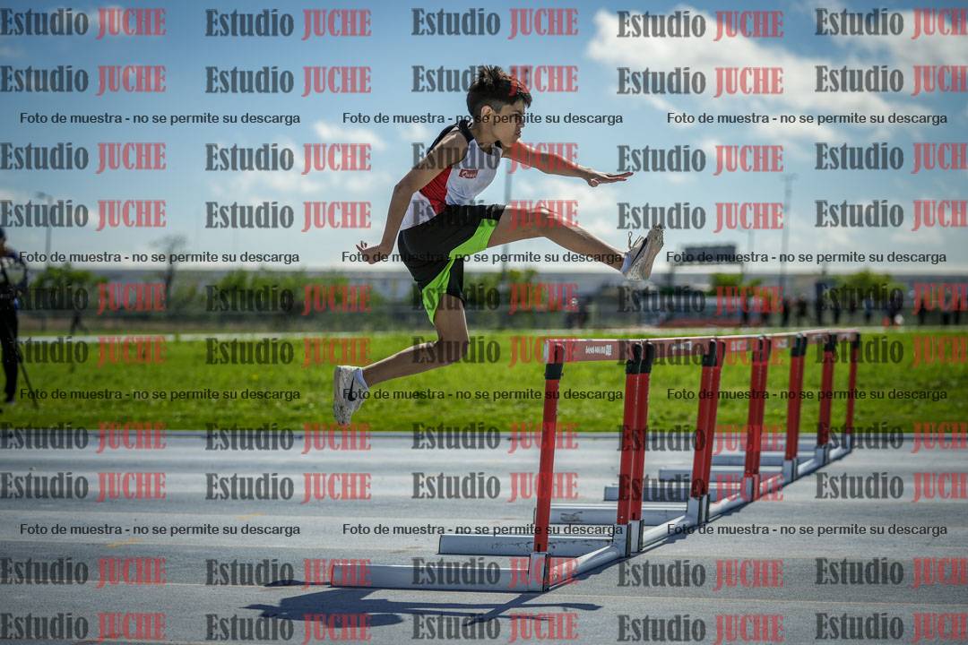 Fotos de los 80 m con vallas de varones