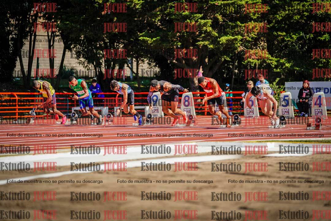 Fotos de los 100 m llanos de varones - deca 1