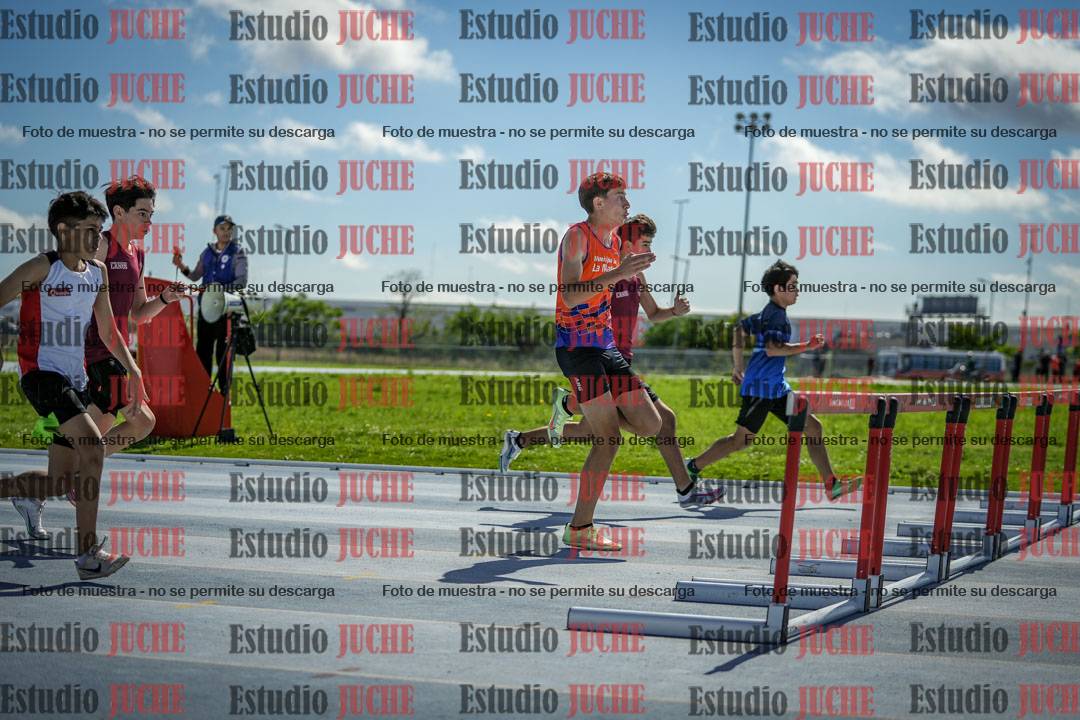 Fotos de los 80 m con vallas de varones