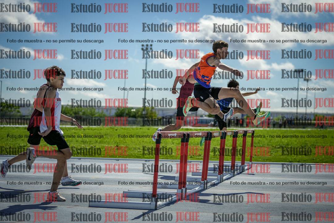 Fotos de los 80 m con vallas de varones