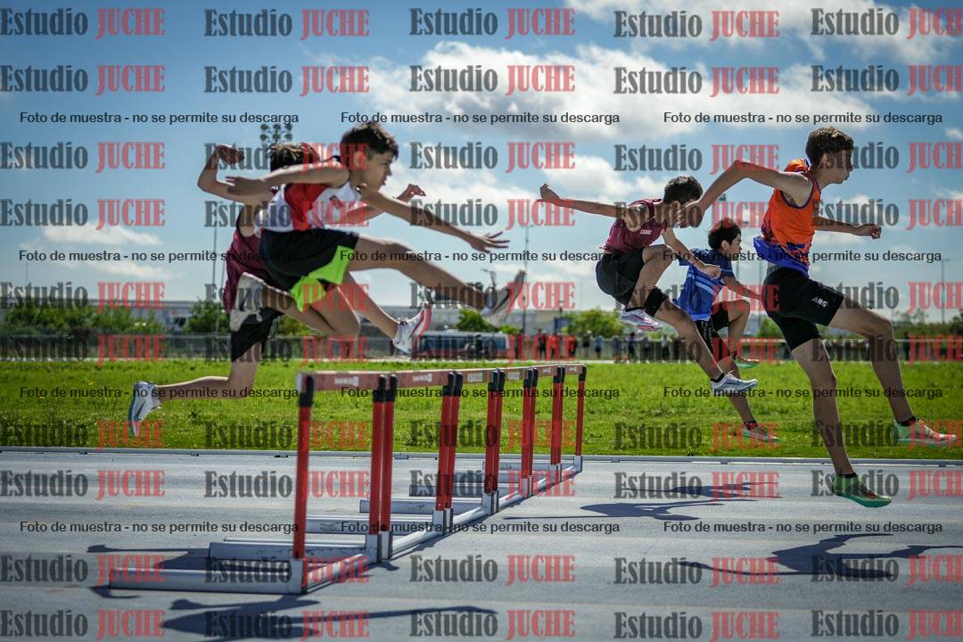 Fotos de los 80 m con vallas de varones