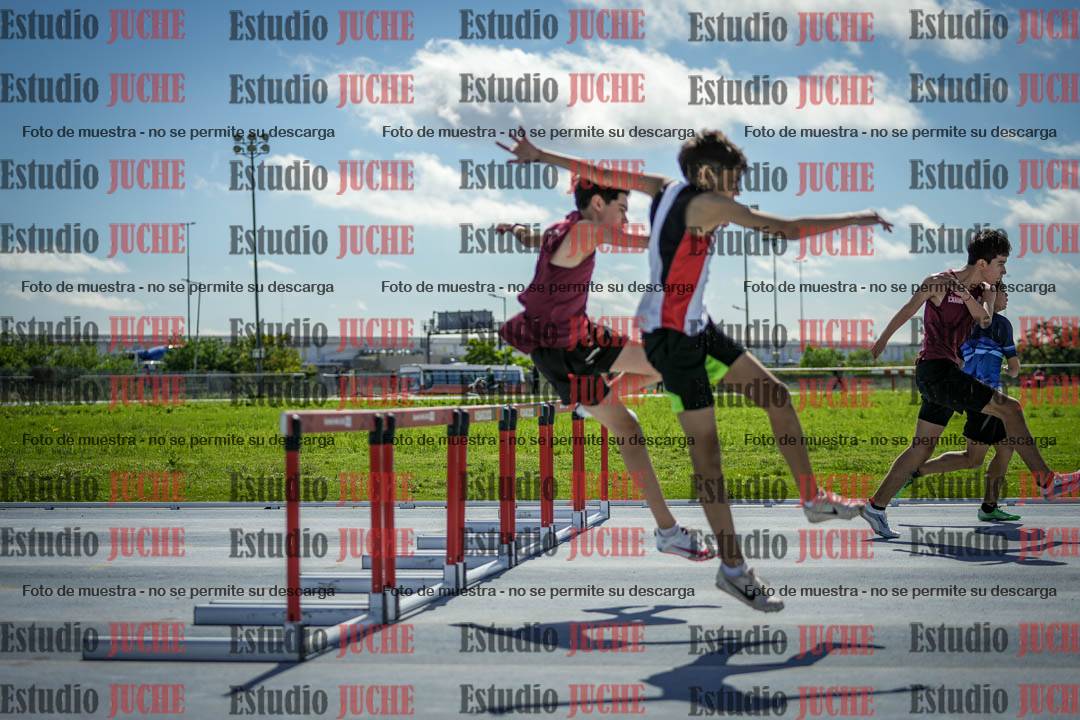 Fotos de los 80 m con vallas de varones
