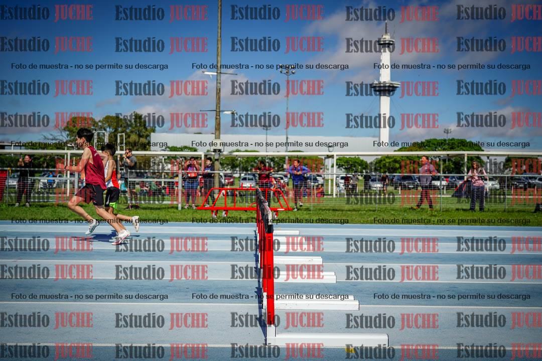 Fotos de los 80 m con vallas de varones
