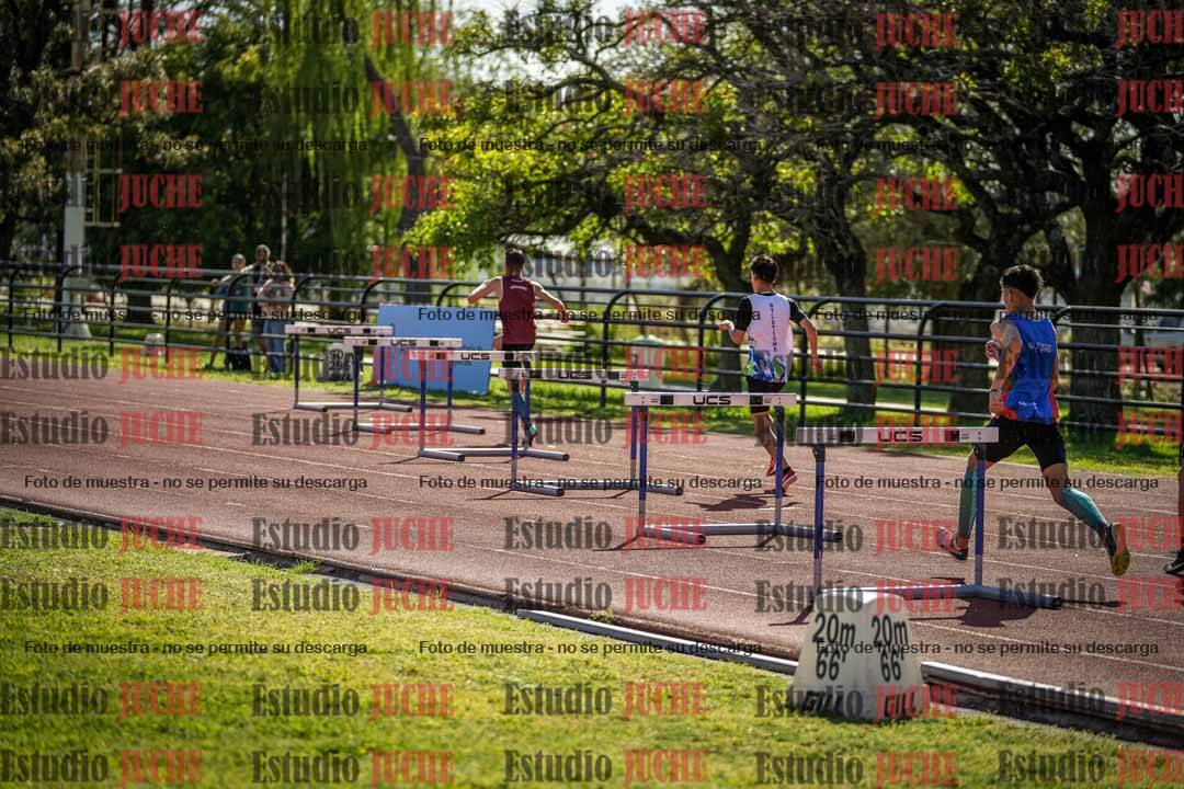 Fotos de los 295 m con vallas de varones