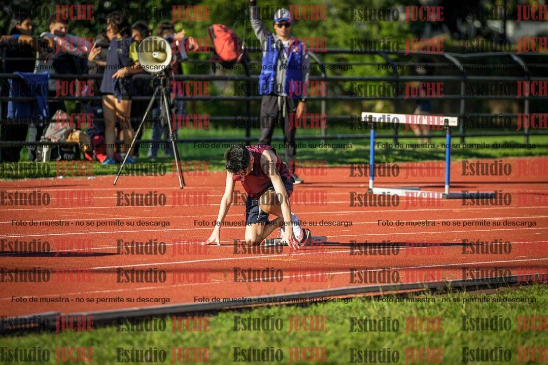Fotos de los 295 m con vallas de varones