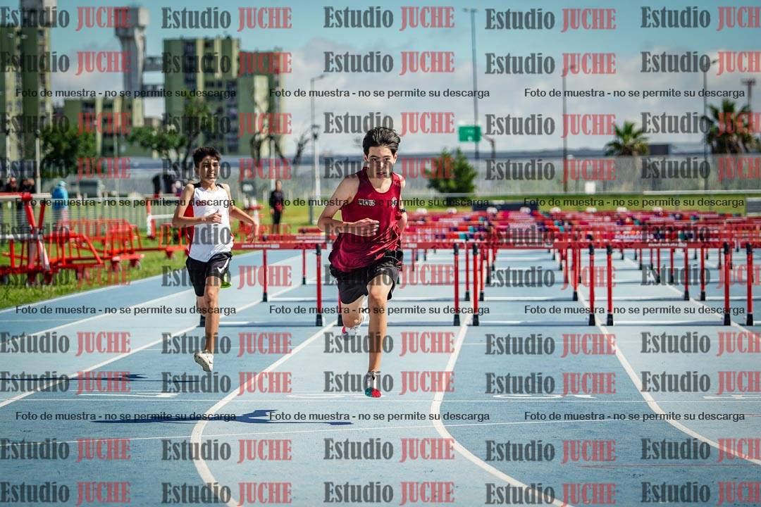 Fotos de los 80 m con vallas de varones