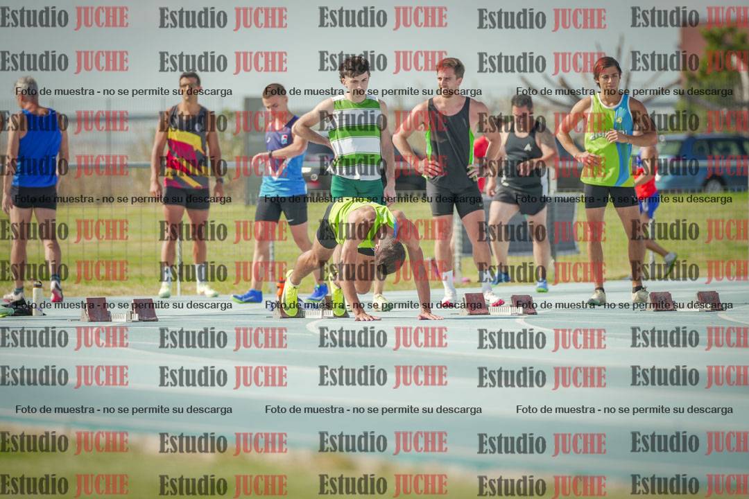 Fotos de los 100 m llanos de varones