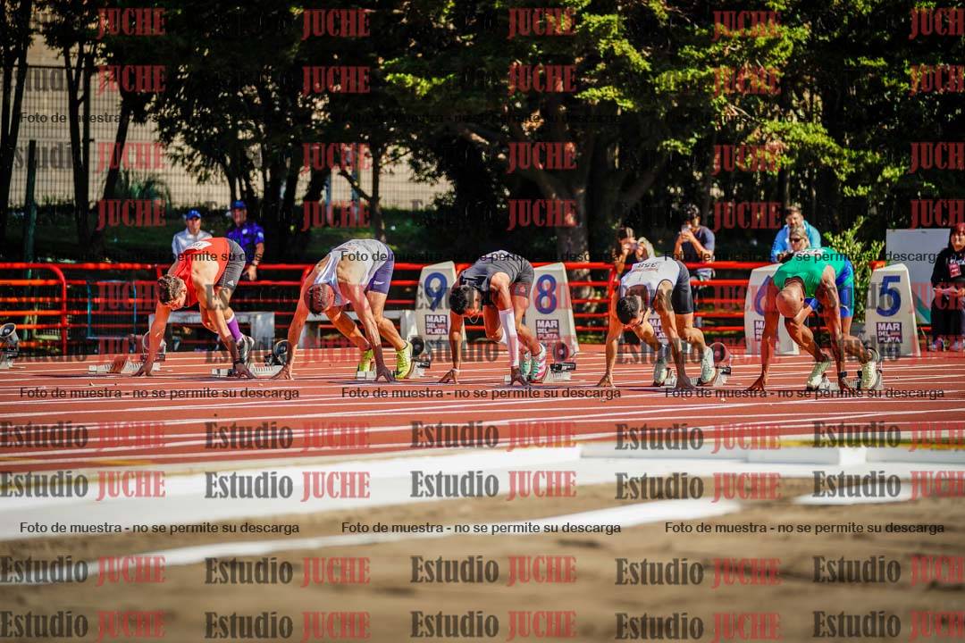 Fotos de los 100 m llanos de varones - deca 1