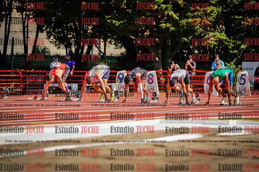 Fotos de los 100 m llanos de varones - deca 1