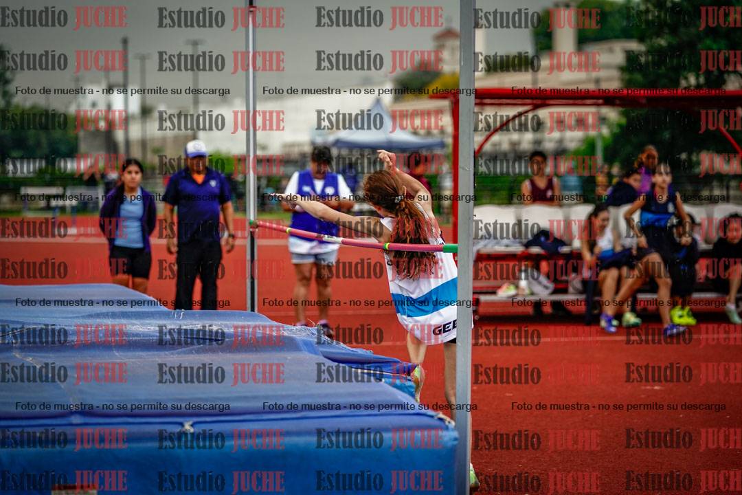 Fotos del salto en alto de mujeres y varones