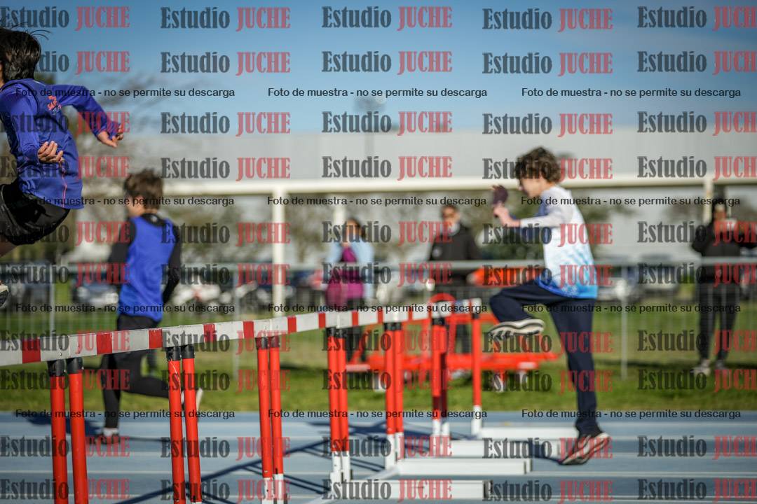 Fotos de los 100 m con vallas de varones - U14 (incluye hexatlón)