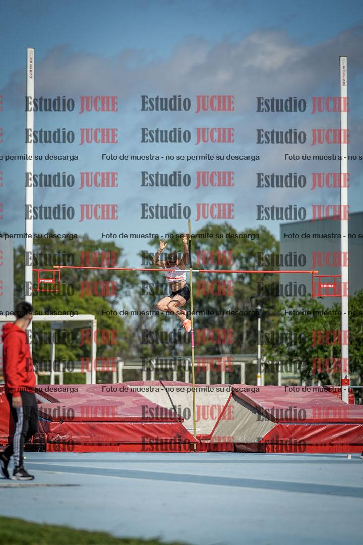 Fotos del salto con garrocha de mujeres y varones - todas las alturas