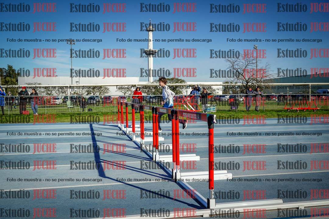 Fotos de los 100 m con vallas de varones - U14 (incluye hexatlón)