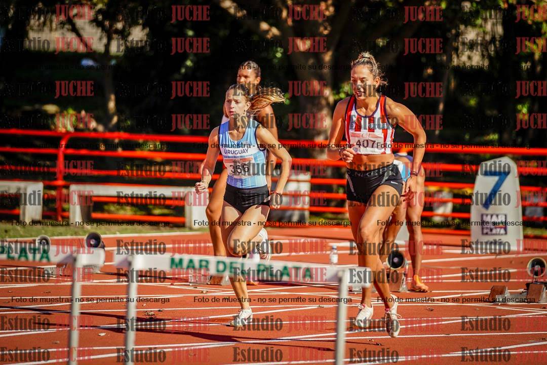 Fotos de los 100 m con vallas de mujeres - hepta 1