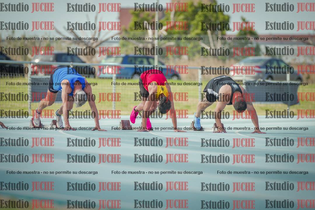 Fotos de los 100 m llanos de varones