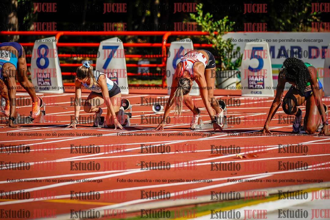 Fotos de los 100 m con vallas de mujeres - hepta 1
