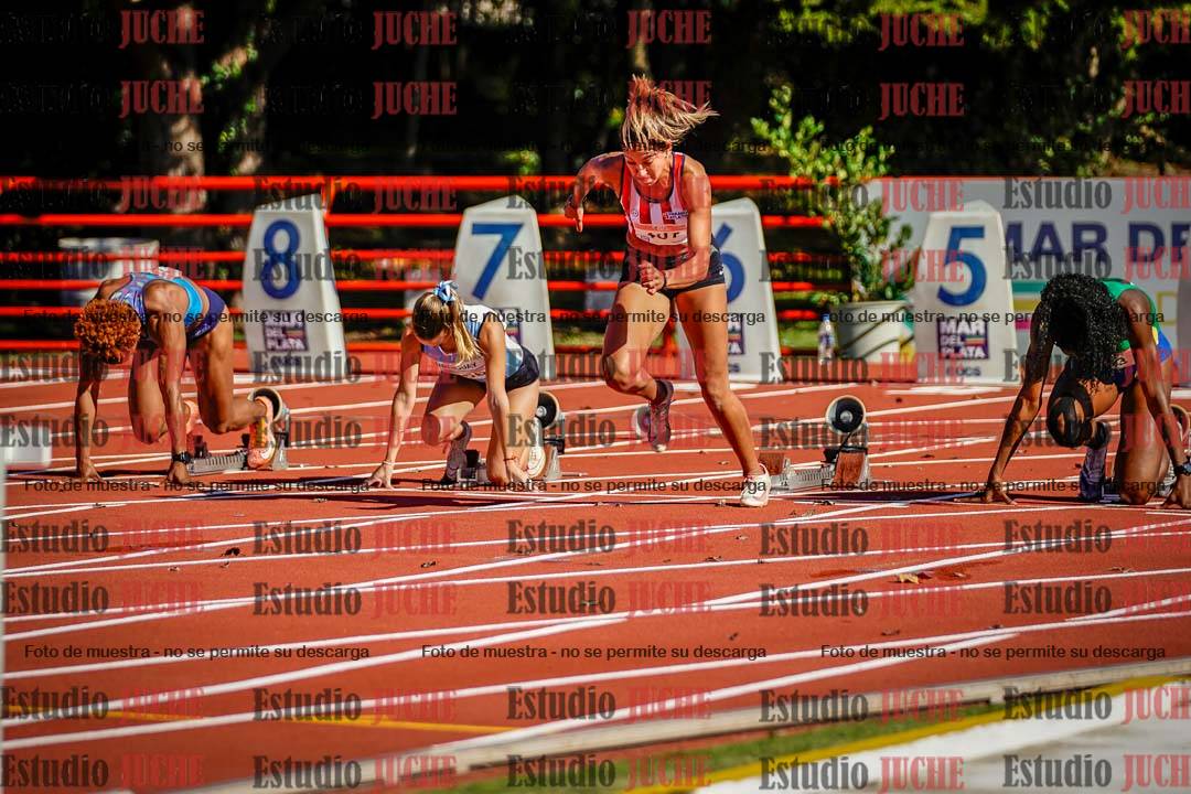 Fotos de los 100 m con vallas de mujeres - hepta 1