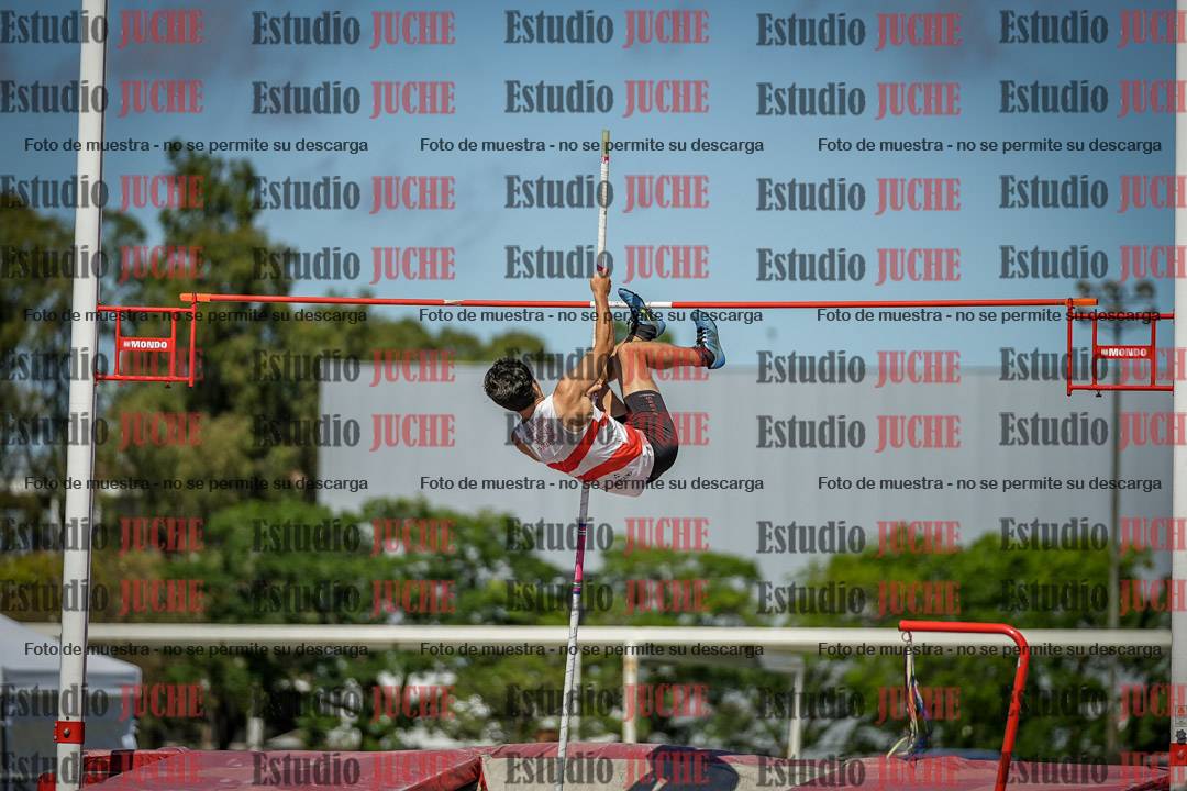 Fotos del salto con garrocha de mujeres y varones - todas las alturas