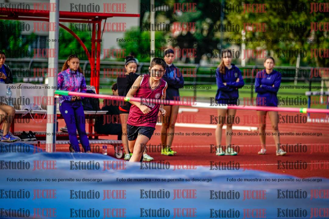 Fotos del salto en alto de mujeres y varones