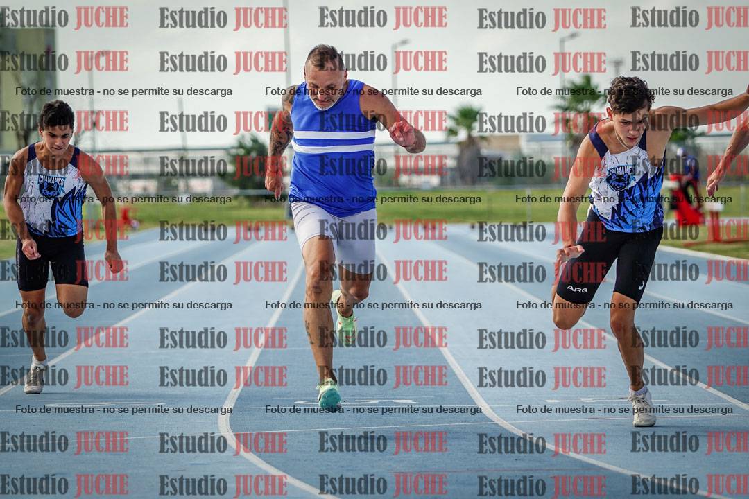 Fotos de los 100 m llanos de varones