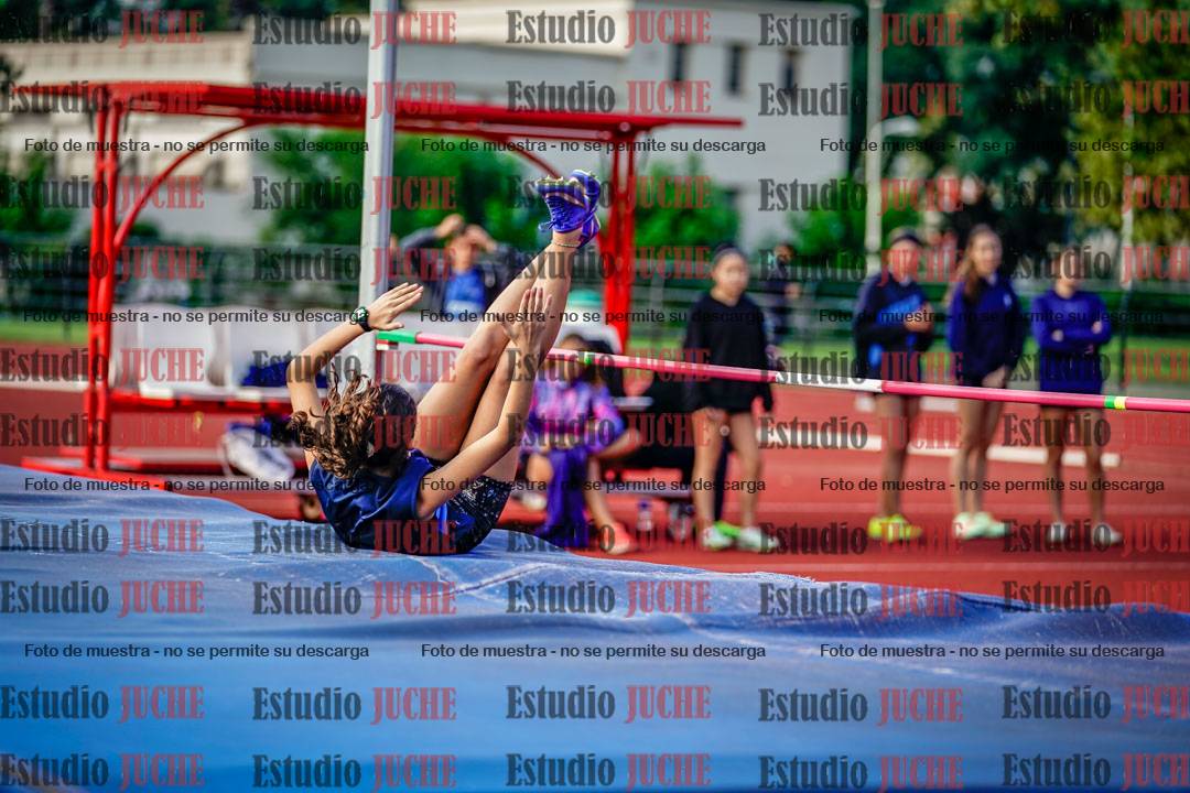 Fotos del salto en alto de mujeres y varones