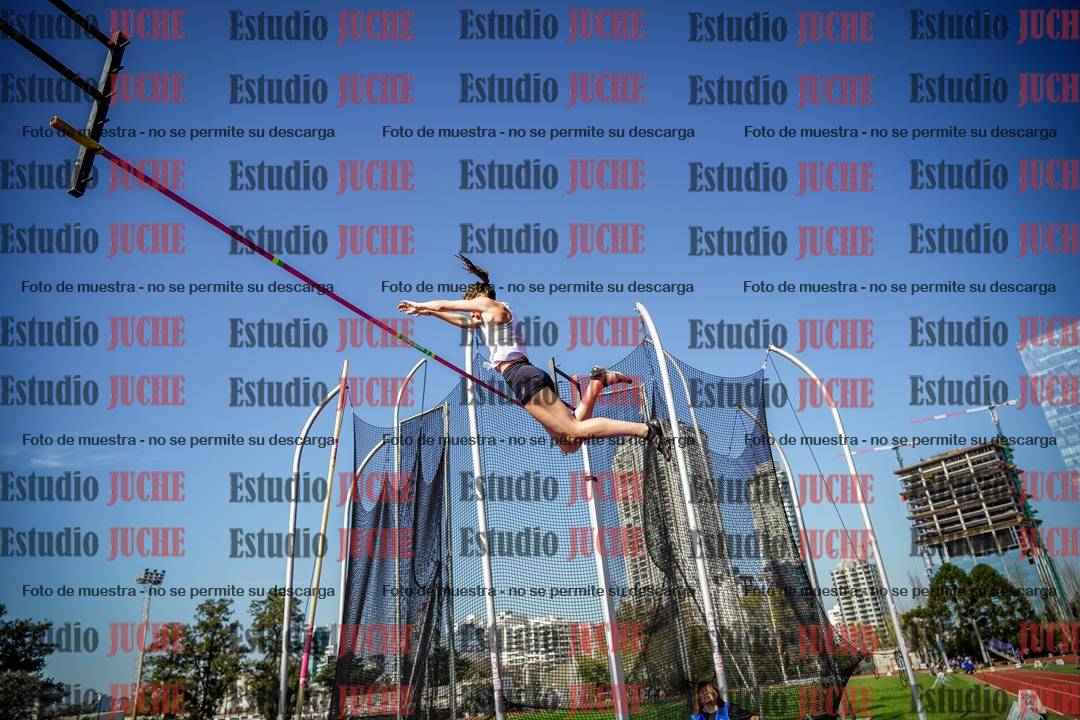 Fotos del salto con garrocha de mujeres y varones