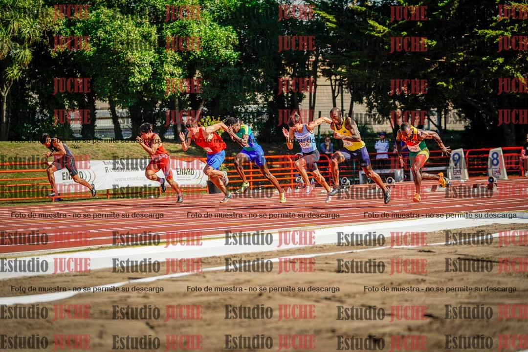 Fotos de los 100 m de varones