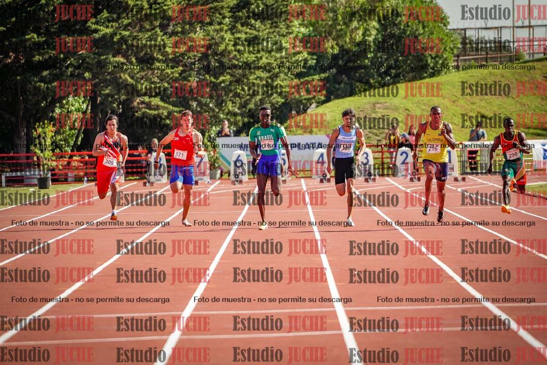 Fotos de los 100 m de varones