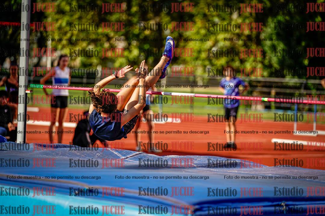 Fotos del salto en alto de mujeres y varones