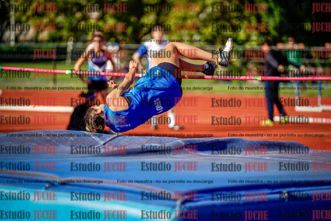 Fotos del salto en alto de mujeres y varones