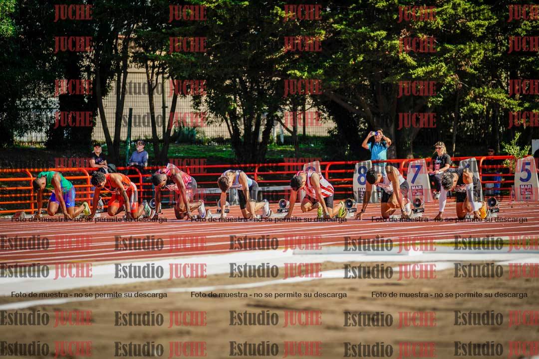 Fotos de los 100 m de varones