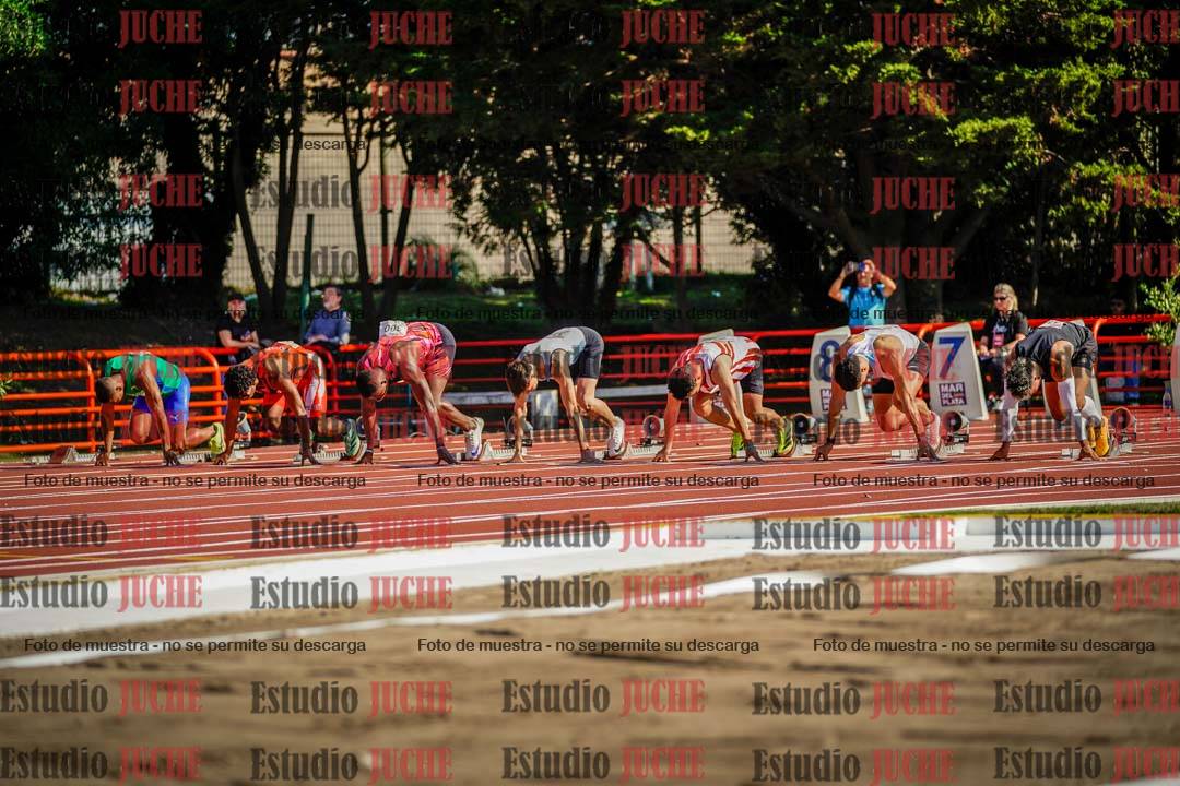 Fotos de los 100 m de varones