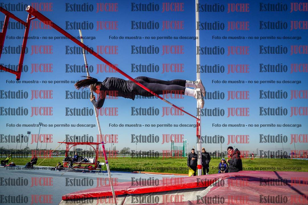 Fotos del salto con garrocha de mujeres y varones