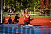 Fotos del salto en alto de mujeres y varones