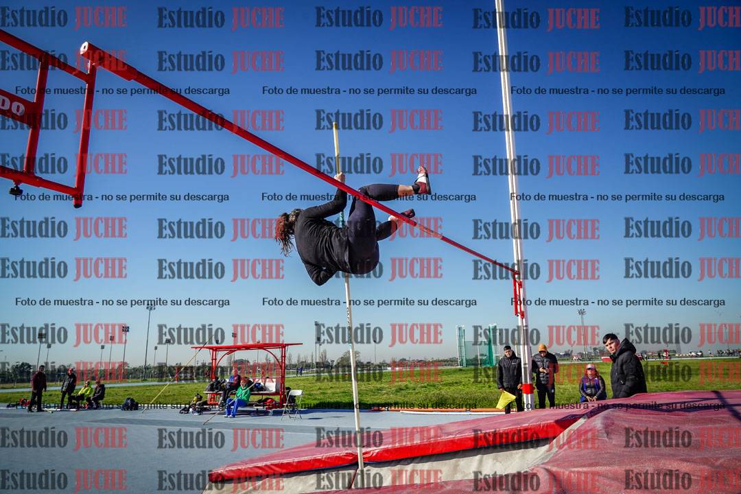 Fotos del salto con garrocha de mujeres y varones