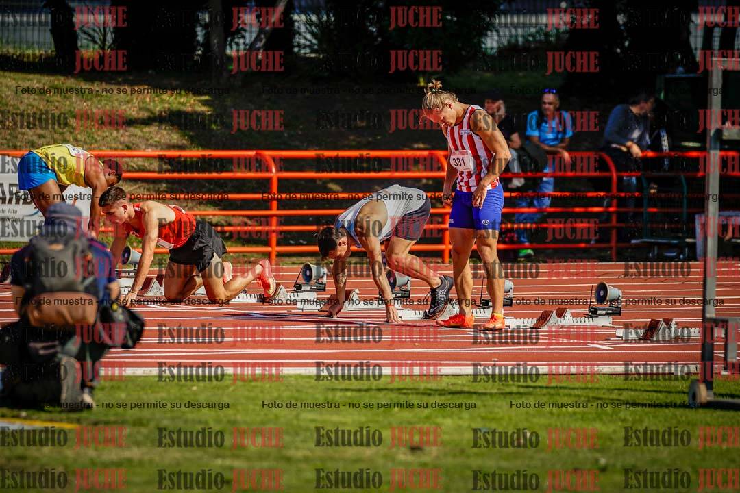 Fotos de los 100 m de varones