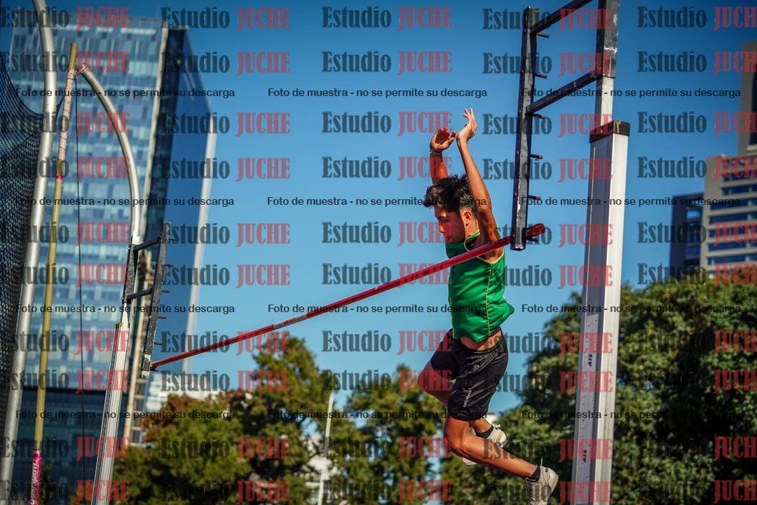 Fotos del salto con garrocha de mujeres y varones